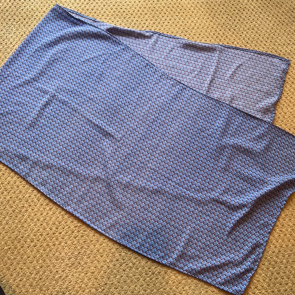 Blue Patterned Scarf - image 1